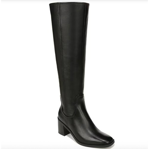 27 Edit Naturalizer Größe 7,5 EDDA weite schwarze kniehohe Kalbslederstiefel 265 $ - Bild 1 von 14