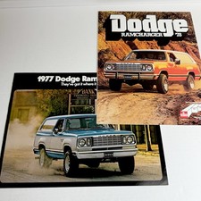 DODGE 1977 & 1978 RAMCHARGER / lot de 2 brochures / US