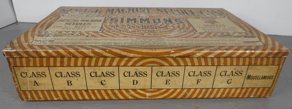 Vintage E.C. Vitrina de tienda de agujas de coser Simmons Keen Kutter - Cargada en parte Foto 4 de 4