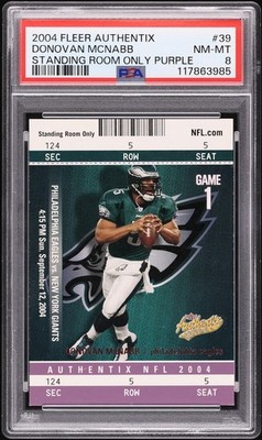 2004 Fleer Authentix Standing Room Only Purple Donovan McNabb  # 5/10 #39