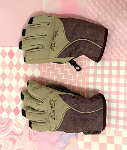 Aquabloc Waterproof Insulated Ski/Snowboard Gloves L Herringbone Brown