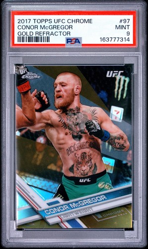 2017 Topps Chrome UFC Conor McGregor Gold Refractor /50 PSA 9 MINT 1st Chrome
