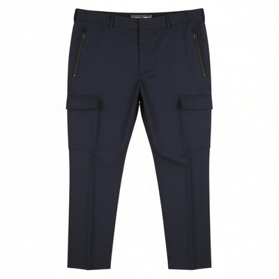 PT Torino Lamda Herren 58 W40 Wolle Vlies Blend Reißverschluss Jeans Für Dunkle