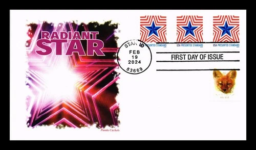 US COVER RADIANT STAR PRESORTED STANDARD FDC COMBO PANDA CACHET