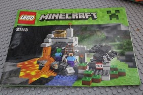 Lego (21113) Minecraft, The Cave, Used, 100% Complete W/Manual, No Box