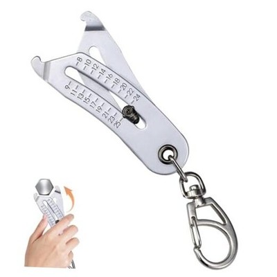 Portable Precise Thread Size Checker Keychain,Bolt Size Finder