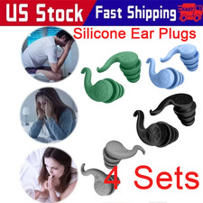 Reusable Silicone Ear Plugs Noise Cancelling Earplugs Protector Study Sleep Swim