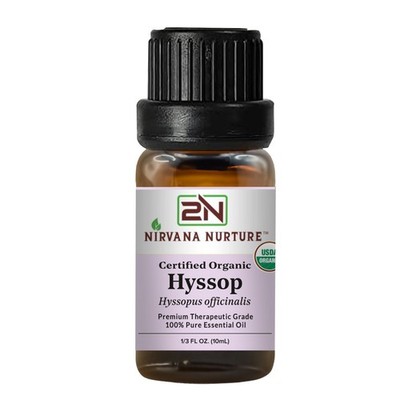 Organic Hyssop Essential Oil USDA Certified Organic, 100% Pure Natural
