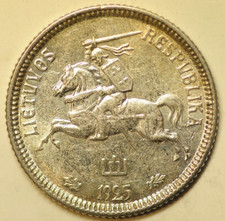 mw30203 Lithuania Silver Litas 1925   KM#76
