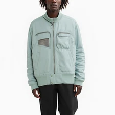 Konus Men's Mock Collar Bomber Jacket in Green