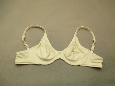 36B Bali Womens Beige Unlined Underwired Back Closure Opaque Demi Bra 9G