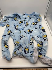 Lot of 2 Disney Jr Bluey Infant Fleece One Piece Footed Pajamas Size 18 Months