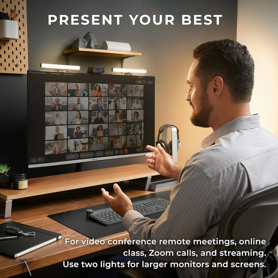 Professional Video Conference Lighting Kit - USB Webcam Light for Streaming - Image 4 of 4