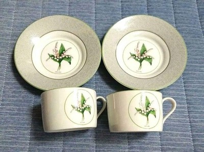 Unused set of 2 CHRISTIAN DIOR MILLY-LA-FORET COFFEE Tea Cup