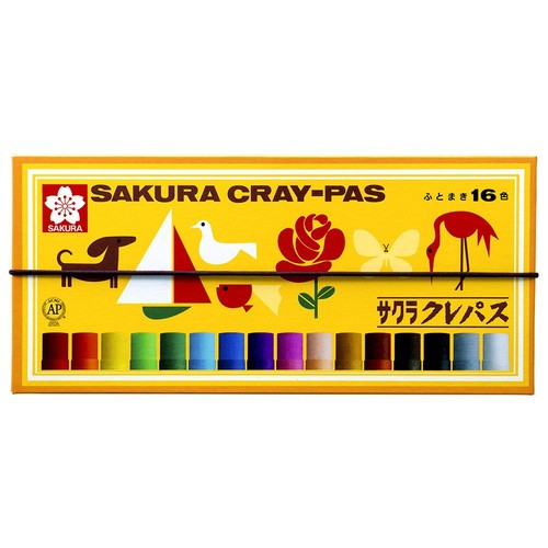 Sakura Cray Pas Futoshimaki 16 Color Pastels Pack Ideal for Kids Drawing - Picture 4 of 12