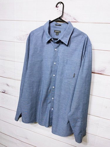 Eddie Bauer Mens Shirt Size XL Classic Fit Blue Button Up Long Sleeve - Picture 3 of 7