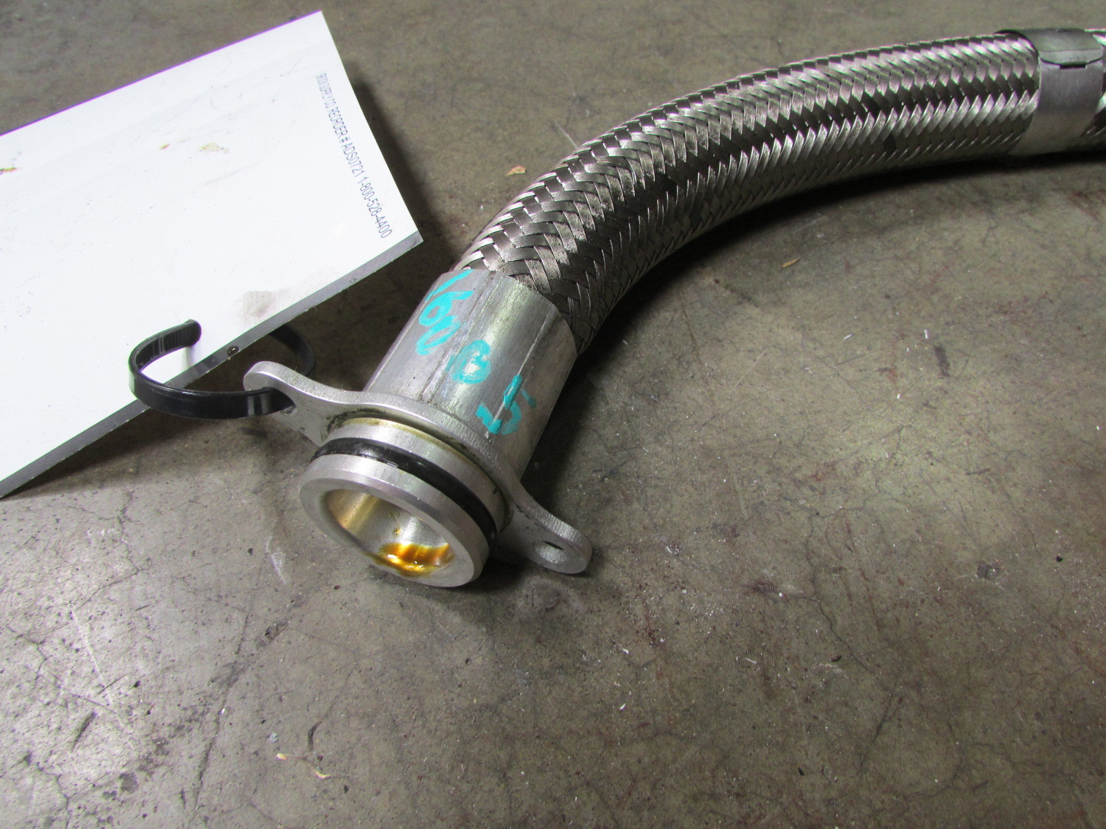 Mclaren MP4-12C Braided Oil Line, Used, P/N 11F0214CP.03