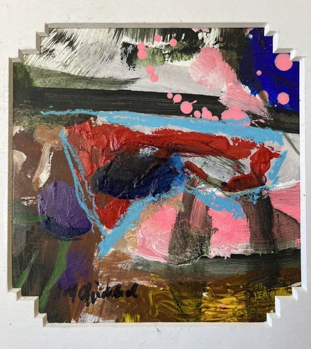 Danish Artist Rolf Gjedsted Abstract Composition Modern Art Berlin Frame - Picture 4 of 16