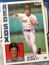 1984 Topps Marty Barrett Rookie #683 * Red Sox * Tough * Autograph * Auto * RaRe