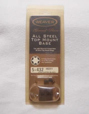 NOS Weaver Grand Slam Steel Top Mount Base Blued S-432 #48251 Steyr Mannlicher