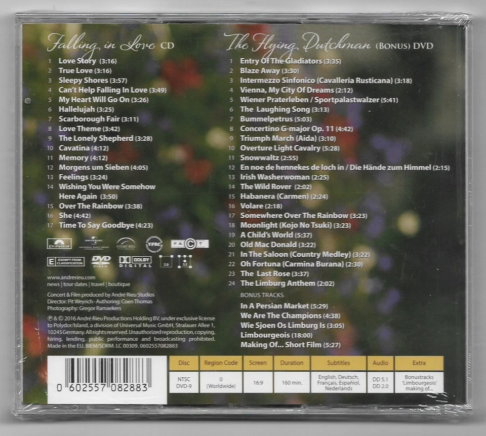 Andre Rieu - Falling in Love / CD + DVD / NEU & OVP - Bild 2 von 2