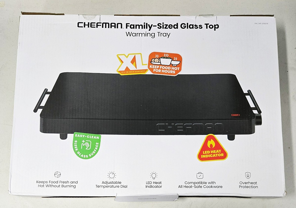 NEW Chefman Electric Food Warming Tray RJ22-TC-V3-BLK-CO | eBay