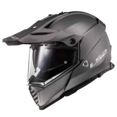 LS2 Helmets Blaze Solid Adventure Motorcycle Helmet W/ SunShield 436B-1032