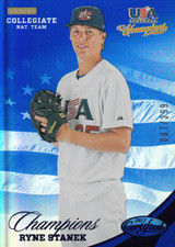2013 USA Baseball Champions National Team Mirror Blue #144 Ryne Stanek/299