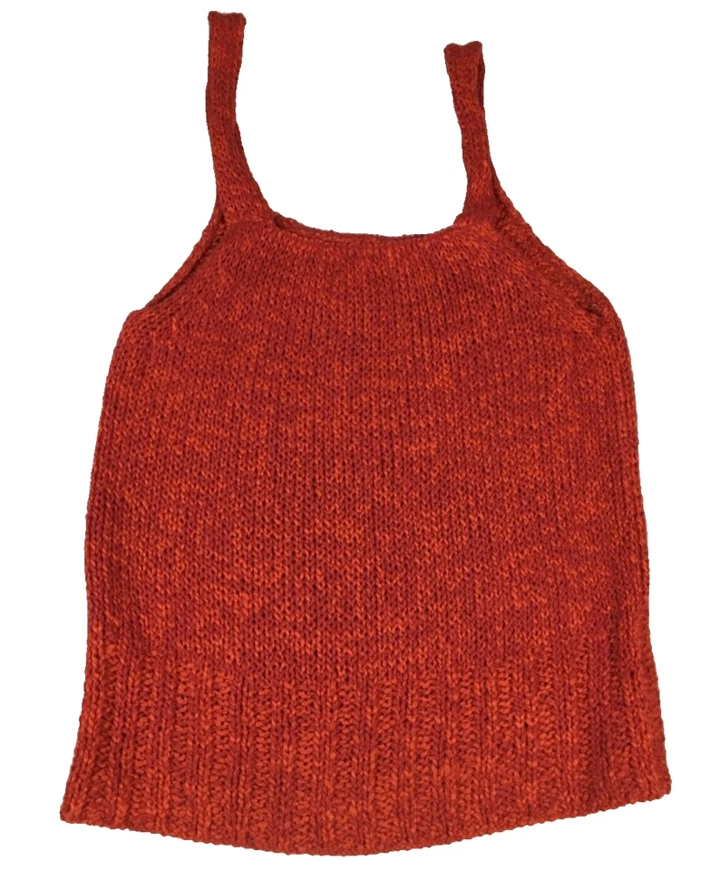 Laurie B. 女式针织背心 S 码红色方领无袖全新无标签 — 第 3/4 张图片