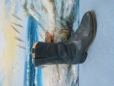 Justin Roper Boots  GRAY size 8 Ladies Vintage Justin Western Gray Cowgirl Roper Broken-in  main image 4