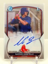 2023 Bowman Chrome 1st Nazzan Zanetello Base Auto Red Sox ROOKIE RC Autograph C1