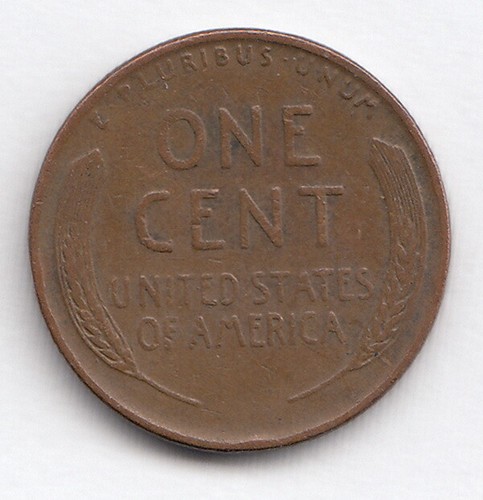 USA 1945 1 cent - KM#132 - Lincoln - Wheat Ears Reverse - Bronze - R.552 - 第 1/2 張圖片