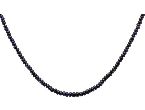 Gehna Jaipur Blue Sapphire Gemstone Round Smooth Beads Strand NP-1154 - Picture 3 of 5