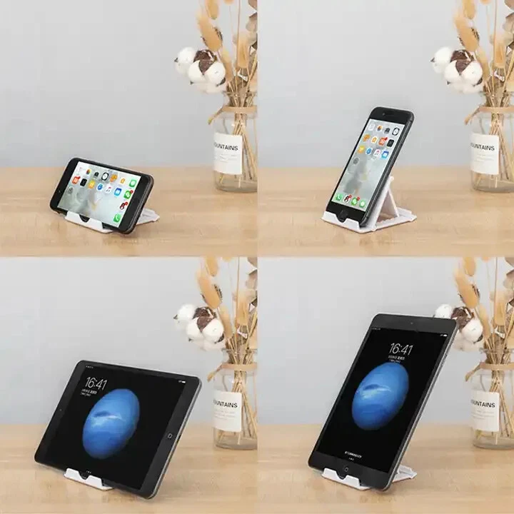 Adjustable Phone Holder Stand Folding Foldable Thin Cradle for Samsung iPhone - Image 3 of 4