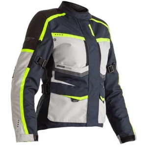 RST Maverick Ce Ladies Motorcycle Jacket Blue Silver Neon