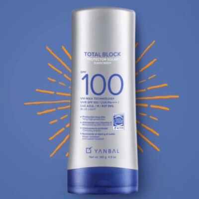 TOTAL BLOCK JUMBO Sunblock SPF100 High Protection 4.9 oz Yanbal