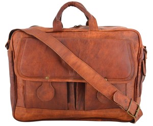 rustic leather briefcase