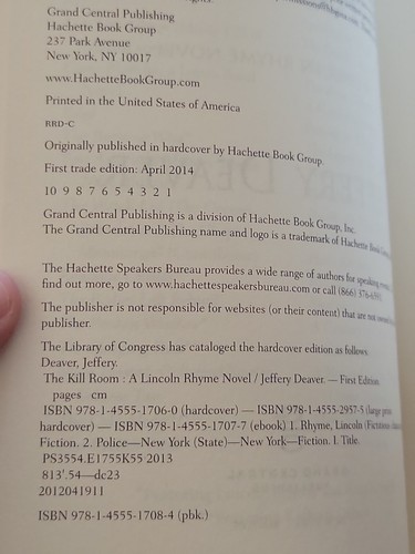 The Kill Room (Lincoln Rhyme) - Paperback By Deaver, Jeffery - VERY GOOD - Foto 4 di 4
