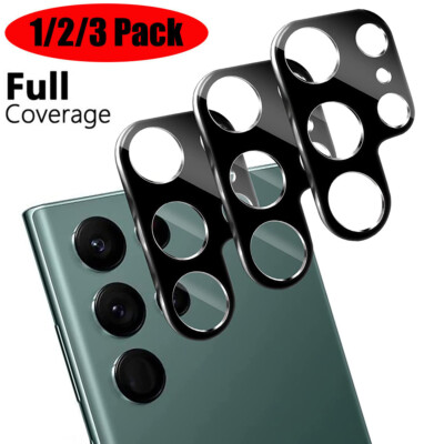 For Samsung S23/S24+/S25 Ultra Tempered Glass Camera Lens Protector Full Cover