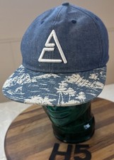 H  M YOUTH AGE 10-12 BLUE FLORAL PRINT HAT SNAPBACK ADJUSTABLE VGC H5