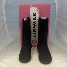 2008 Payless Shoes Airwalk Regan Plano Calf Length Black Boots Women Size 8