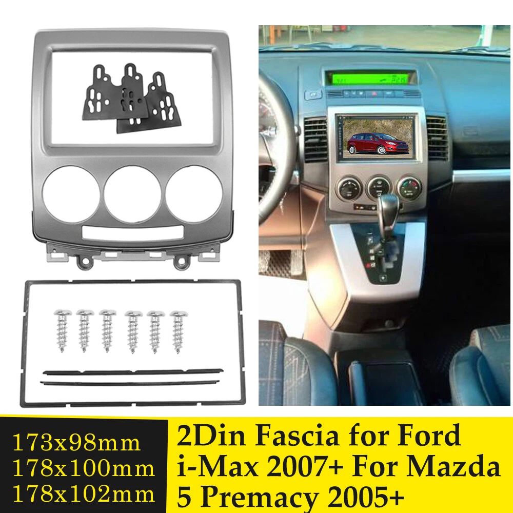 Radio Fascia for Mazda 5 FORD i Max 2 Din Stereo Panel DVD Dash