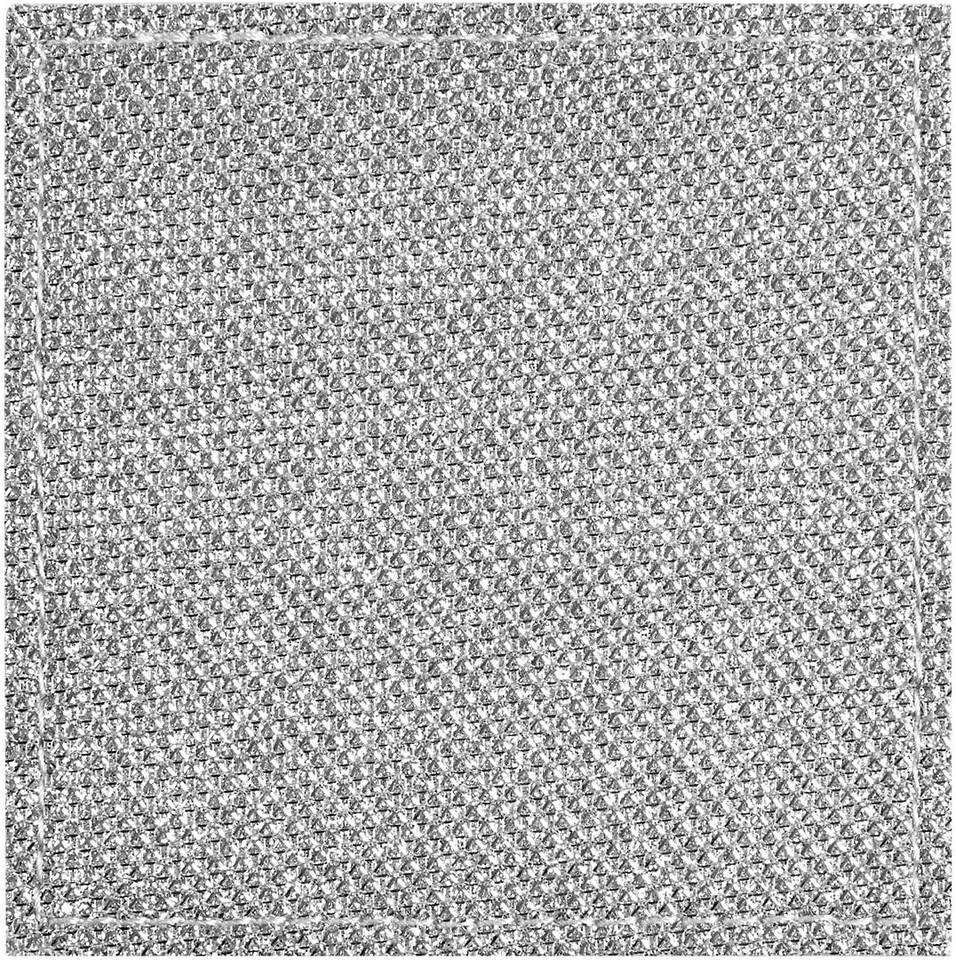 4 x Silver Glitter Square Coasters PVC Placements Beer Tea Coffee Table