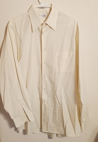 Van Heusen Hemd mit Knopfleiste Herren 16 1/2 34/35 gelb langarm faltenfrei
