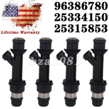 Set (4) Fuel Injectors 96386780 FJ720 For 2004-2006 Chevrolet Aveo 1.6L L4 18lbs