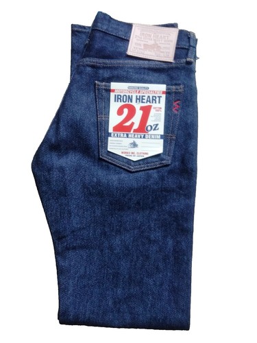 IRON HEART 461 21oz Extra Heavy Denim Bootcut Jeans Indigo Size 33