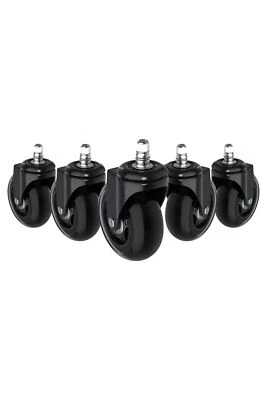 DXRacer Rollen für Hartböden, Original- Ersatzteil für alle Modelle, 5er-Set