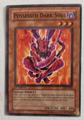 Yu-Gi-Oh! 1st Edition, Possessed Dark Soul,  LOD-004, Common, 1996, LP
