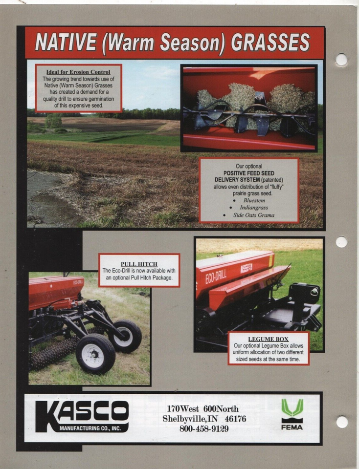KASCO NOTILL DRILLS KED72 KED96 KVGT480 KVGT489 KVGT728 KVGA480