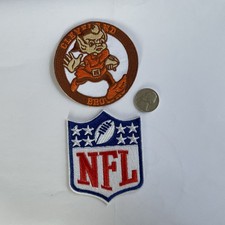 2 Browns embroidered iron on Patches Patch Lot Vintage NFL 3  